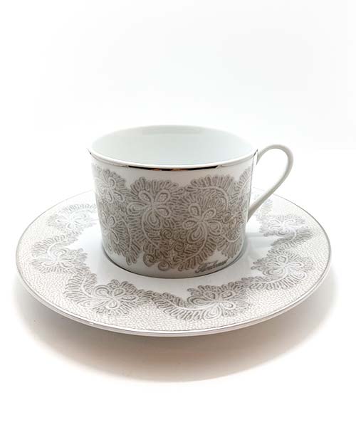 Set 6 tazze Tè in porcellana - Borbonese Torchon Platino