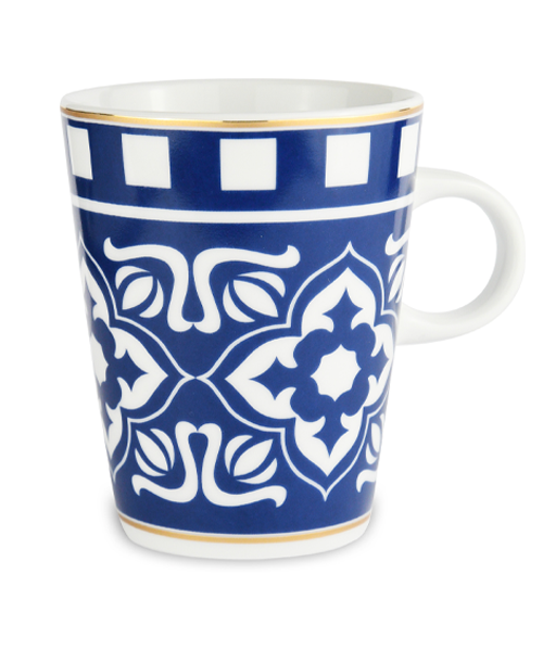 mug porcellana bianco e blu 1 versione